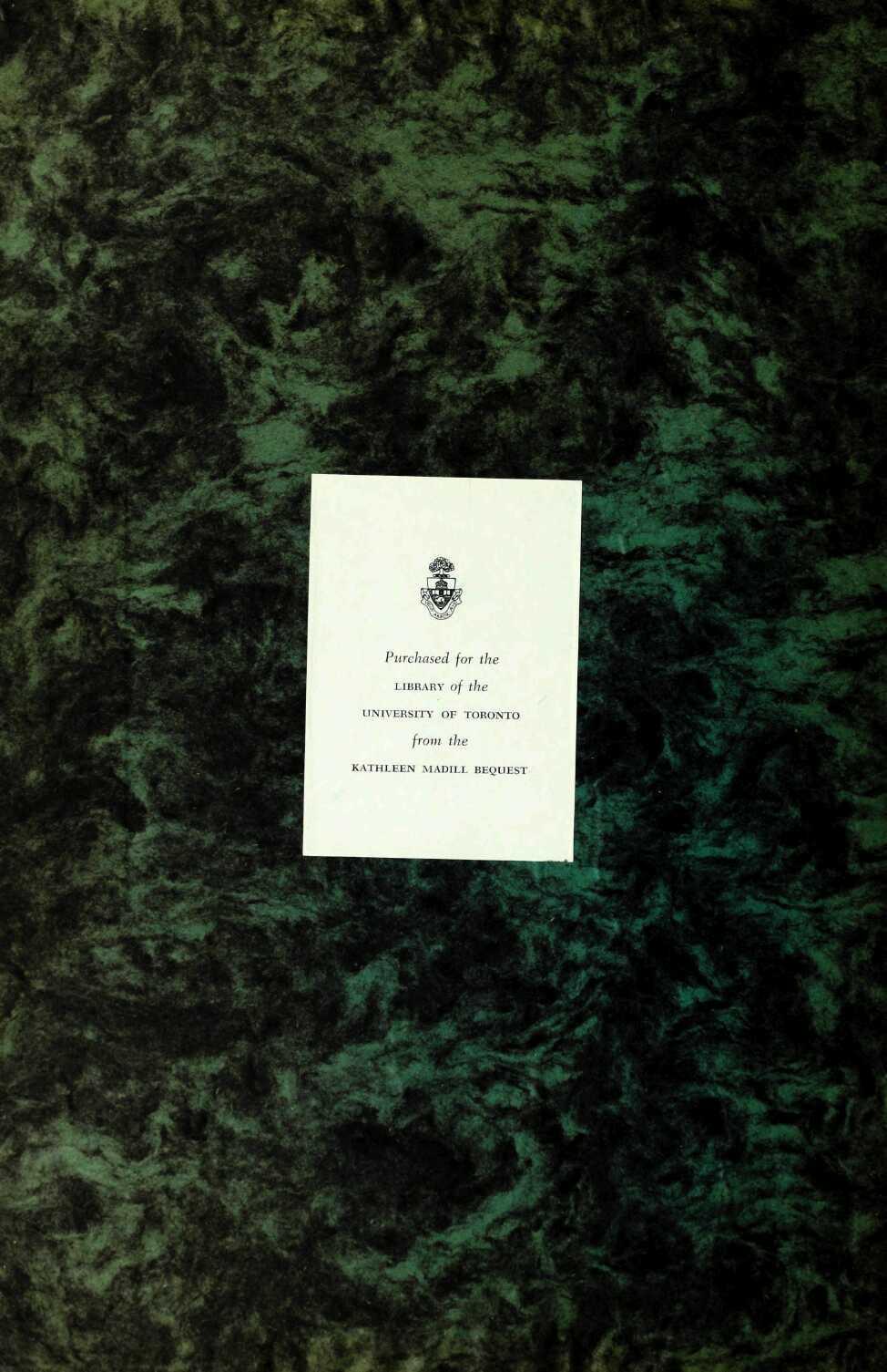 Purchased fór the LIBRARY of the UNIVERSITY