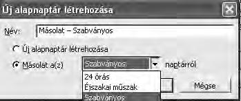 Saját, egyéni naptár is létrehozható, ha a párbeszédablak Új gombjára kattintunk. 139.