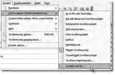 Készítsünk menüben is megjelenő szűrőt! (5.