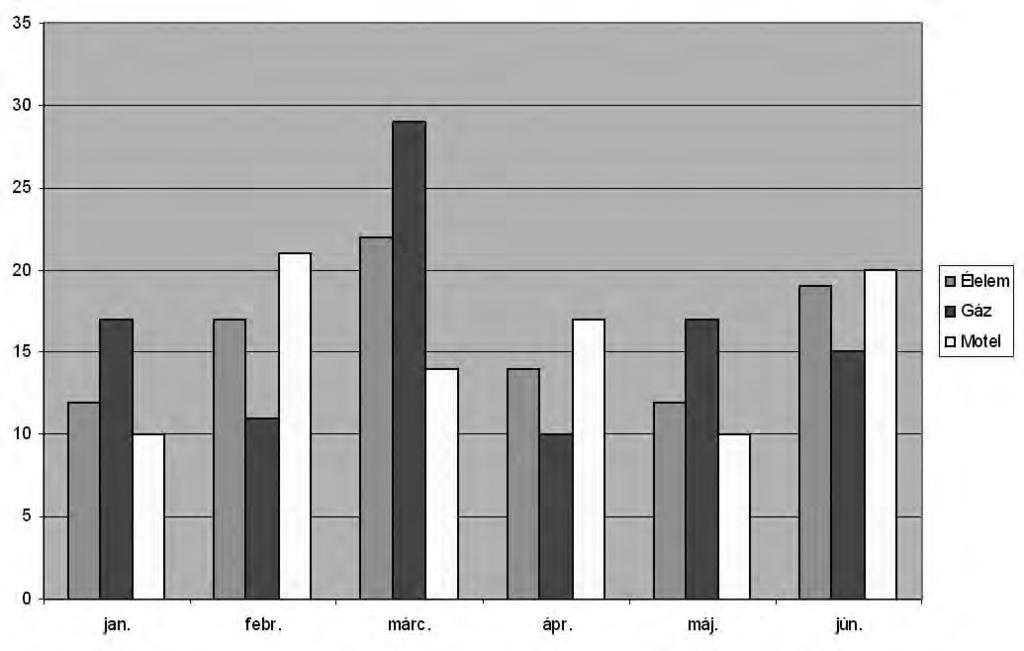 21. ábra Hisztogram Mind a Gantt-diagram, mind a Hisztogram elkészítése ma már elektronikus úton történik MS Project programmal.