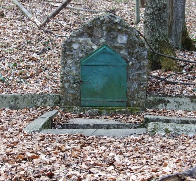 Csókás-forrás A mérés időpontjában a forráskifolyón nem jött víz. A vízminta a forrásházból lett véve. Völgyirányban a kiépített kifolyótól kb. 20 méterre természetes vízszivárgás figyelhető meg.