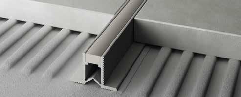 dilatációs profilok cerfix projoint Projoint NE extrudált PVC profilok kerámiaburkolatok tágulási hézagaiba. NE/10 extrudált PVC szürke + szürke gumi RAL 7035 PROJOINT DIL ART.