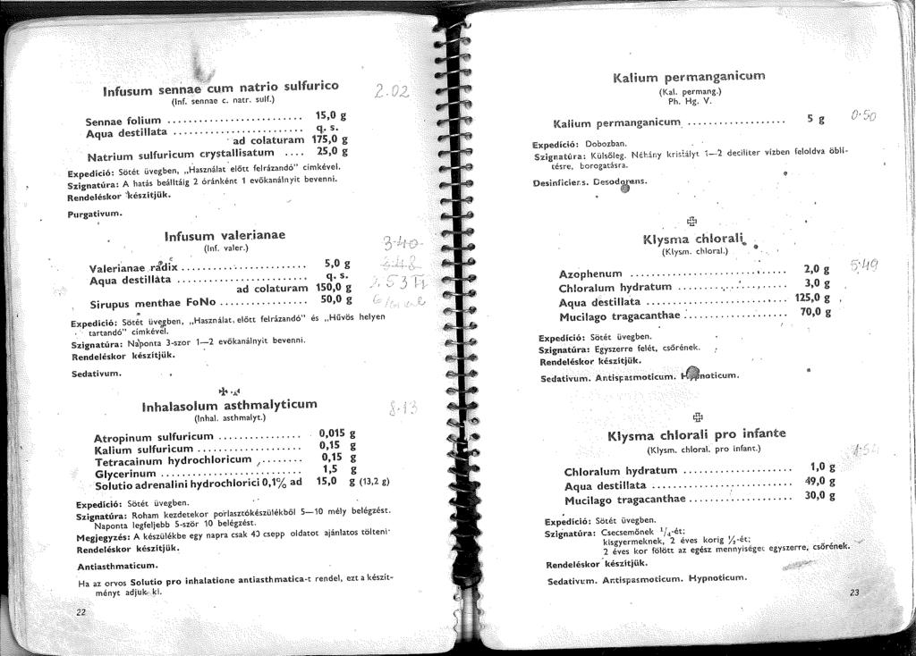 lnfüsum sennae cum natrio sulfurico (lnf. sennae e. natr, sulf.) Sennae folium.... Aqua destillata.... ad colaturam Natrium sulfuricum crystallisatum 5,0 g q, s.
