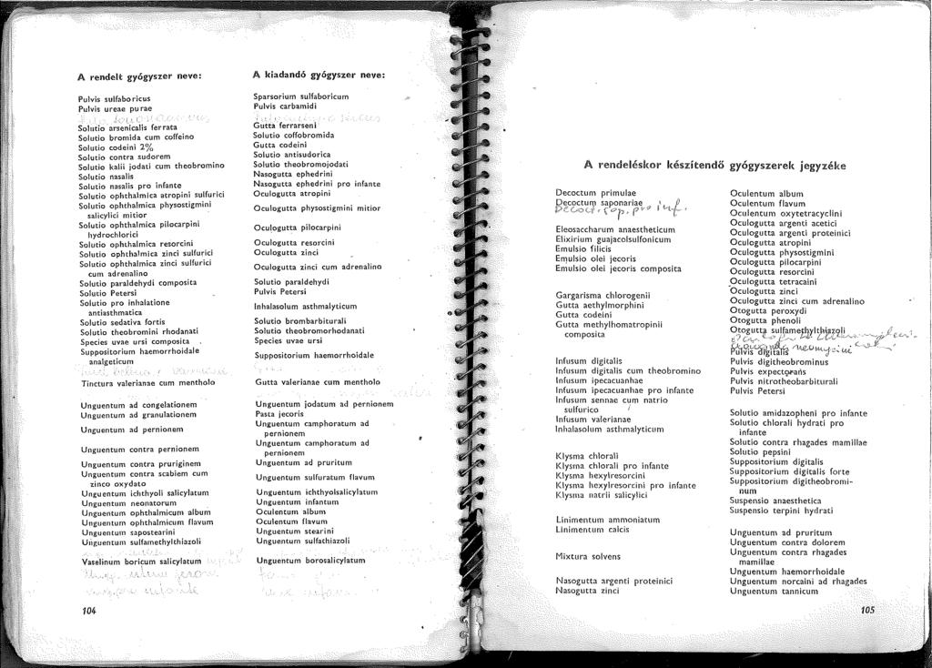 A rendelt gyógyszer neve: Pulvis sulfaboricus Pulvis ureae pu rae ferrata Solutio bromida cum coffeino Solutio codeini 2</'o So!