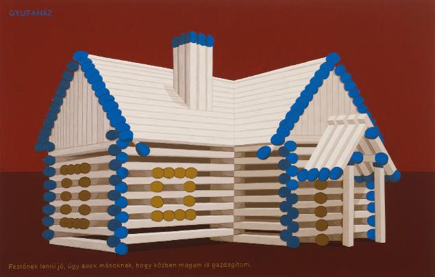 House of matches 89 x 140 cm,