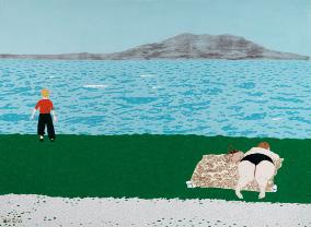 Balaton 120 x 150 cm, acrylic on