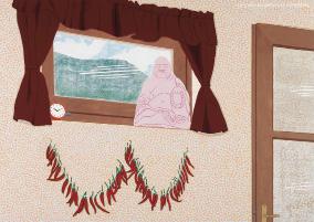 Interior with Buddha and