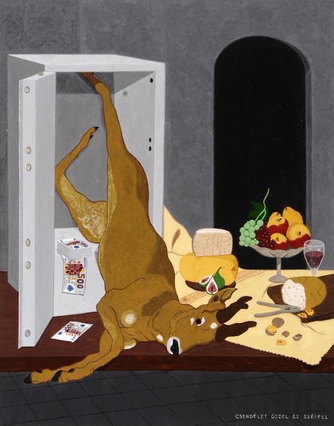 Still life with safe and deer