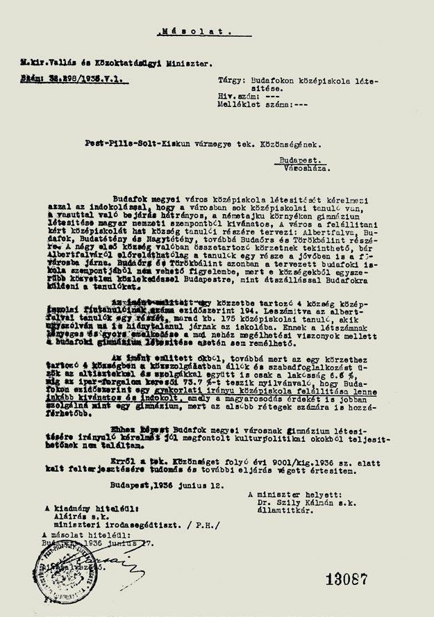 Az iskola alapításától az államosításig 1937-1948.