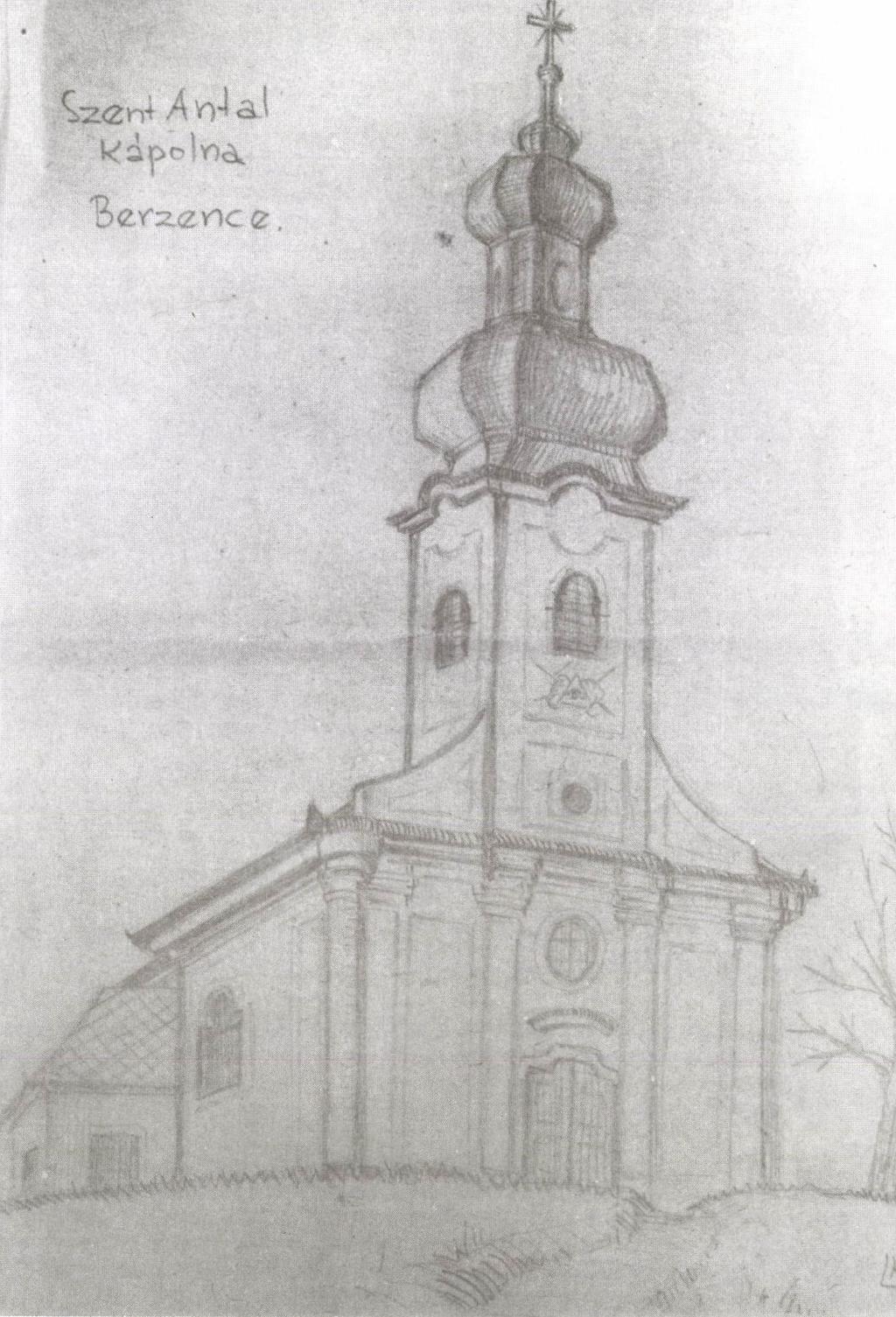 86. A berzencei Szent Antal kápolna főhomlokzata.