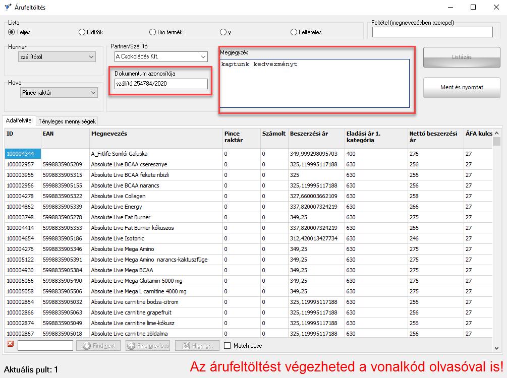 + Bent lévő vendégek számának mutatásának KI/BE kapcsolása