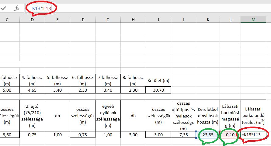 ábra Kivonás képlet (műveletsor) alkalmazásával a kiválasztott cellában (K13) 2. Függvénnyel Az Excel nem tartalmaz KIVONÁS függvényt.