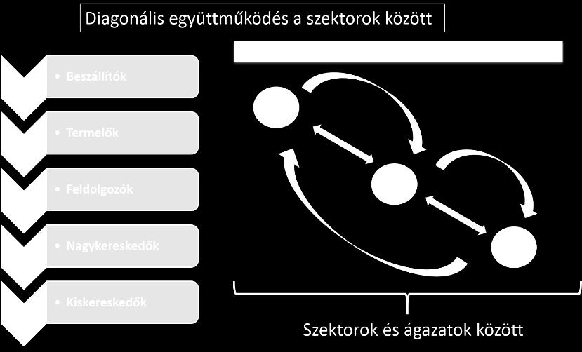 együttműködések A horizontális kapcsolatok hangsúlyos előnyei: méretgazdaságosság fokozása, piaci részesedés növelése, költségcsökkentés, közös K+F-ben rejlő előnyök, közös beszerzés, közös