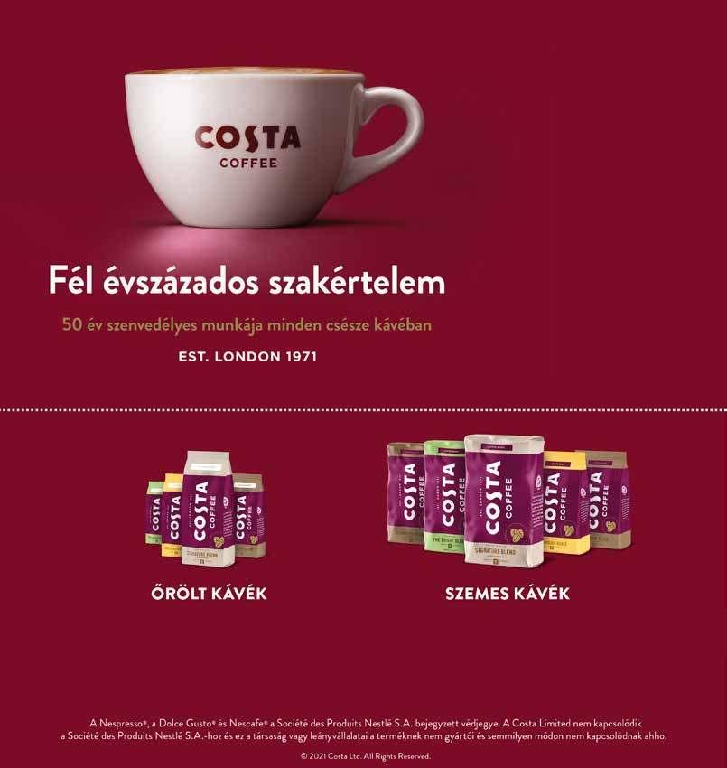 KAPSZULÁS KÁVÉ COSTA COFFEE NESPRESSO 10 CAPS 57 g Signature blend espresso