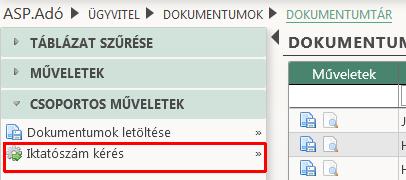 2 Tömeges iktatószám kérés Tömeges iktatószám kérés esetén az iktatószám kérés és a tényleges iktatás időben elválhat egymástól.