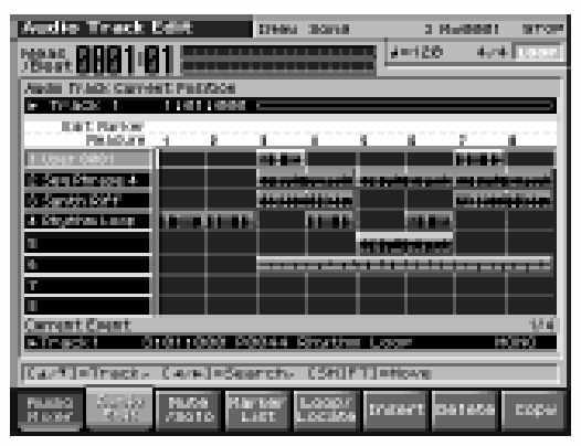 Audio sáv nem játszható vissza a Quick Play (Használati útmutató ;164.o.) vagy a Chain Play funkcióval (Használati útmutató; 164.o.). A Pattern-eknek nincs audio sávjuk (Használati útmutató; 31.