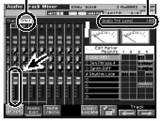 Audio sávok használata Audio sávok vezérlése Audio Track Mixer képerny Kényelmesen használhatja az Audio Track Mixer képerny t, amikor be akarja állítani a mixer paramétereket, mint pld.
