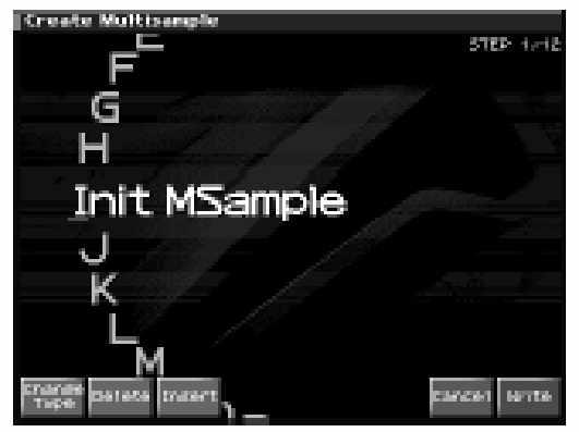 Multisample szerkesztési funkció Multisample létrehozása a Patch Edit képerny n El ször inicializálja a patch beállításait. (Használati útmutató; 57. o.). 1.