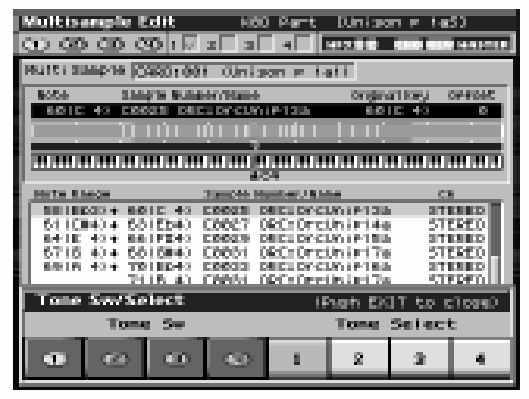 Multisample szerkesztési funkció Minta másolása az egyik billenty l a másikra (Copy) Egy billenty höz hozzárendelt minta másolása egy másik billenty re. 1.