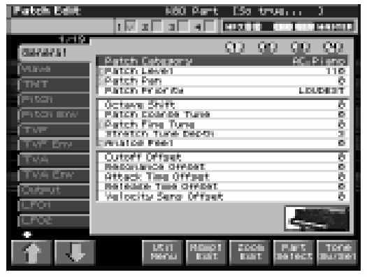 Rhythm Tone szerkesztés 1. Nyomja meg a [Patch EDIT] gombot. 2.