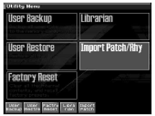 Patch-ek és Ritmus szettek importálása Az alábbi ábrán látható, hogyan helyezkednek a könyvtárszerkezetben el a patch-ek, rhythm szettek, multisample-k, és minták, melyeket a Fantom-X Sample