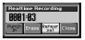 A Realtime Recording képerny megjelenik. Az audio sávot tartalmazó dal mellett egy AUDIO felirat található. 2. Nyomja meg az [F6(Erase) ] gombot. A Realtime Erase képerny megjelenik.