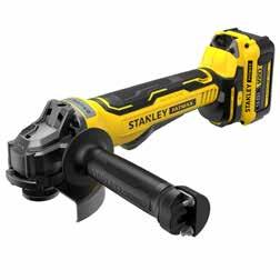 18 V STANLEY FATMAX V20 AKKUS SAROKCSISZOLÓ, 125 MM 18 V STANLEY FATMAX V20 AKKUS SAROKCSISZOLÓ, 125 MM ÚJ ÚJ 18 V/4,0 Ah, 125 mm átmérőjű tárcsa rögzítés, M14 orsómenet, gyorsrögzítésű védőburkolat,