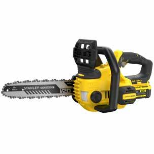18 V STANLEY FATMAX V20 AKKUS LÁNCFÛRÉSZ, 30 CM 18 V STANLEY FATMAX V20 AKKUS ÁGVÁGÓ LÁNCFÛRÉSZ, 20 CM 18 V/4,0 Ah, 30 cm laphossz, a biztonsági fék 1 másodpercnél rövidebb időn belül leállítja a