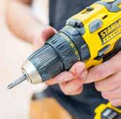 18 V STANLEY FATMAX KÉTSEBESSÉGES AKKUS FÚRÓ/CSAVAROZÓ 18 V STANLEY FATMAX KÉTSEBESSÉGES AKKUS FÚRÓ/CSAVAROZÓ 18 V/2,0 Ah, 13 mm gyorstokmány többfokozatú rögzítéssel, fém bolygóműves hajtómű, 2