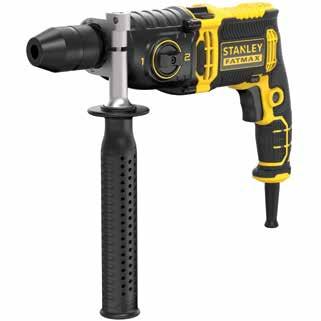 STANLEY FATMAX KÉTSEBESSÉGES ÜTVEFÚRÓ, 1100 W STANLEY FATMAX KÉTSEBESSÉGES ÜTVEFÚRÓ, 850 W 1 100 W, 2 fokozatú kapcsolókar, 13mm egyperselyes gyorstokmány,