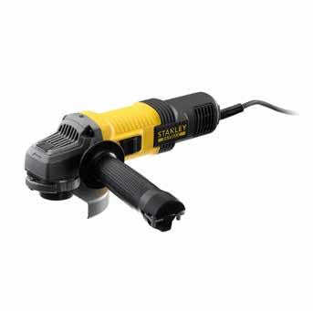 STANLEY FATMAX SAROKCSISZOLÓ, 115 MM, 850 W STANLEY FATMAX GÉRVÁGÓ FÛRÉSZ, 255 MM, 2 000 W 850 W Ø 115 mm átmérőjű korongokhoz, lágyindítás, M14 orsómenet, szerszám nélkül rögzíthető védőburkolat a