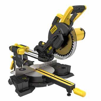 STANLEY FATMAX GÉRVÁGÓ FÛRÉSZ, 216 MM, 1 500 W STANLEY FATMAX UNIVERZÁLIS GÉRFÛRÉSZ ÁLLVÁNY 1 500 W, 2 kihúzható munkadarabtámasz, munkadarabszorító, állítható magasságú ütköző, lézeres