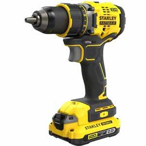18 V STANLEY FATMAX V20 KÉTSEBESSÉGES AKKUS FÚRÓ/CSAVAROZÓ 18 V STANLEY FATMAX V20 KÉTSEBESSÉGES AKKUS ÜTVEFÚRÓ/CSAVAROZÓ ÚJ ÚJ 18 V/2,0 Ah, 13 mm gyorstokmány, fém bolygóműves hajtómű, 2 sebesség,