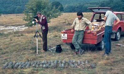 2. ábra: Cserépfalu 1985. A befogott állatok elengedésének, dokumentálása a Cserépfalui fás legelőn.