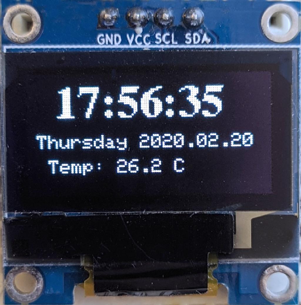 OLED I2C kijelző SSD1306 vezérlővel Jellemzők: OLED technológia 128x64 képpont 0,96 (2,4 cm) képátló I2C illesztő 2.5V-5.