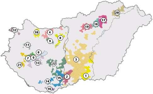 Oldal: 92 /115 Magyarország borvidékei 1. Csongrádi 2. Hajós-Bajai 3. Kunsági 4. Neszmélyi 5. Badacsonyi 6. Balatonfüred-Csopaki 7. Balaton-felvidéki 8. Etyek-Budai 9. Móri 10. Pannonhalmai 11.