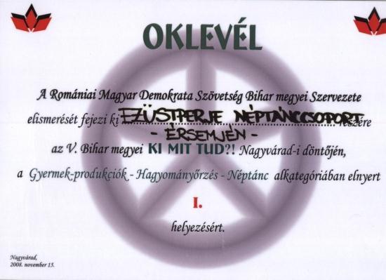 Díj  2008.