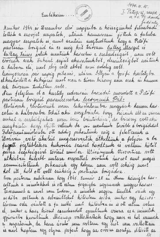 Három baranyai fiatal a szlavóniai Petőfi-zászlóaljban: Bana Zsuzsanna (fehér ruhában), Csillag János és Csillag Margit (Godó) Bana Zsuzsanna emlékeiből (PGY J / 71 14) Kosta Nađ február 8-án