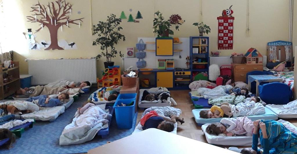 A pihenés - alvás szokásai: Fontosnak tartjuk, hogy biztosítsuk a gyermekek számára a nyugodt, csendes és zajmentes légkört, a tiszta, friss levegőt.