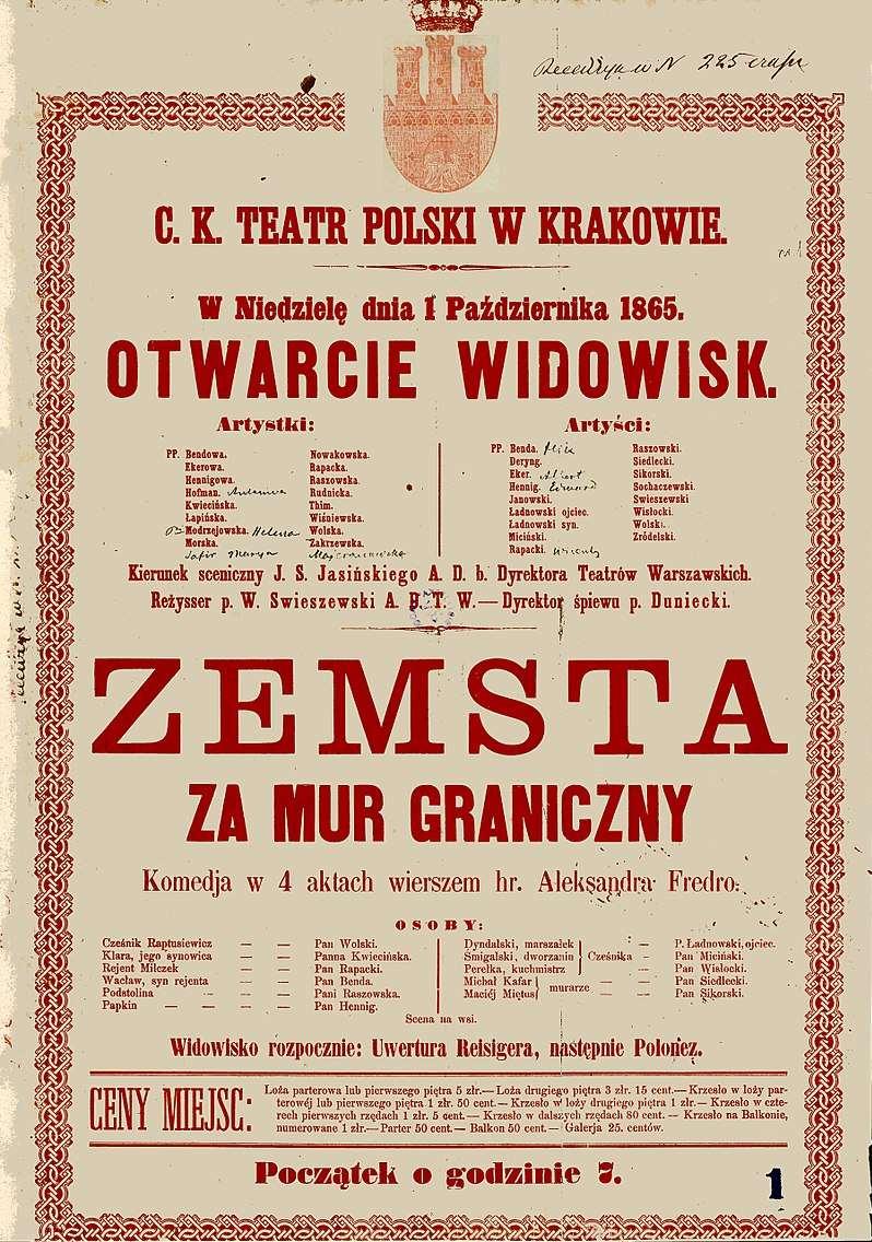 211 A Fredro "Bosszú" komédia