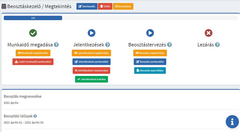 24. ábra A jelentkezések indulásáról minden munkavállaló értesítést kap az Értesítések menüben és e-mailben is.
