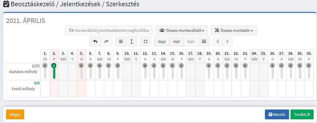 ábra Mentsük el, majd térjünk vissza a beosztáskezelőbe.