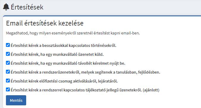 1 Adataim Az Adataim menüpontban megtekinthetők és szerkeszthetők az alábbi adatok: - Név - Jogosultság - Email - Munkahelyek, amelyeket kezel a felhasználó - Kezelt