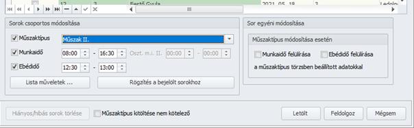 ábra A Rögzítés a bejelölt sorokhoz gombra