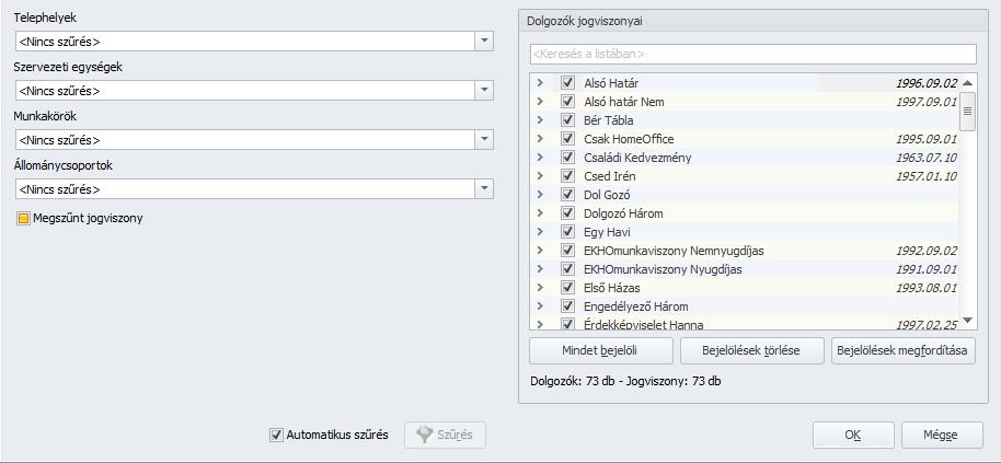 6.3.4 Munkarend (beosztás) adatok letöltése Ebben a menüpontban lehet letölteni az aktuális hómapban a jogviszonyokhoz tartozó beosztásokat a Kulcsbeosztás rendszerből.