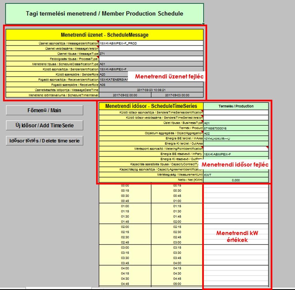 3 Menetrendi XML fájl készítése A menetrendi XML fájl előállítása két lépésben történik. Az engedélyes először a menetrendi munkalapokon rögzíti a menetrendi adatokat, majd elvégzi az XML konverziót.