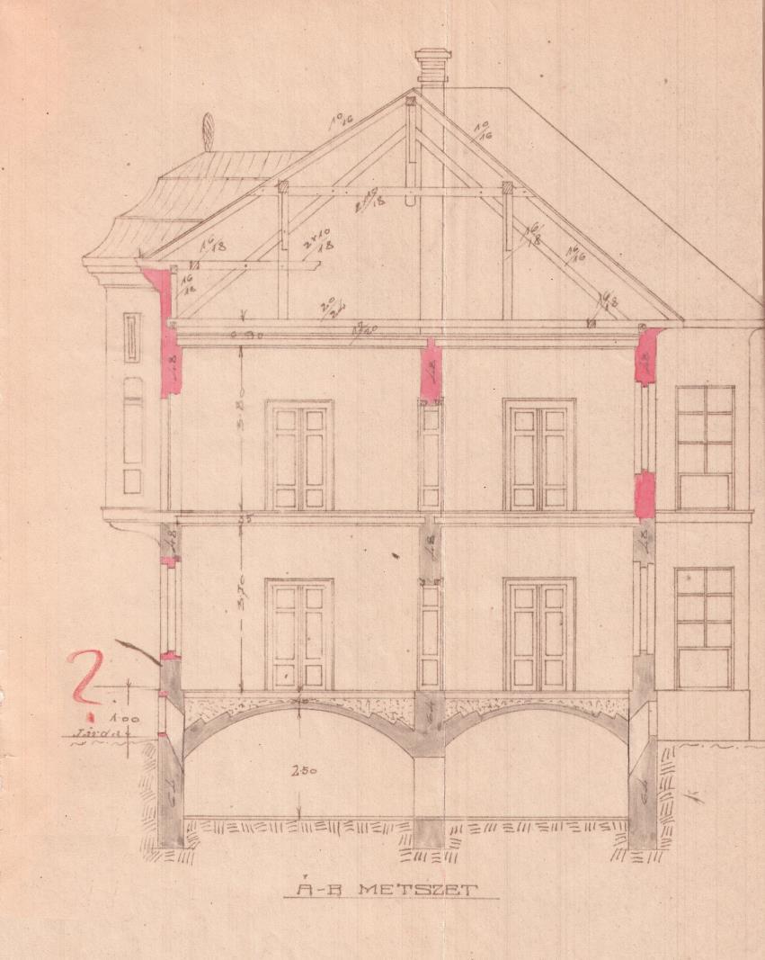 7. Tihanyi József tervezett háza Debrecen, Miklós utca 23. szám átépítése A Tihanyi féle épület Pavlovits Károly általunk ismertetett házai közül az egyetlen, amely nem valósult meg a cívisvárosban.