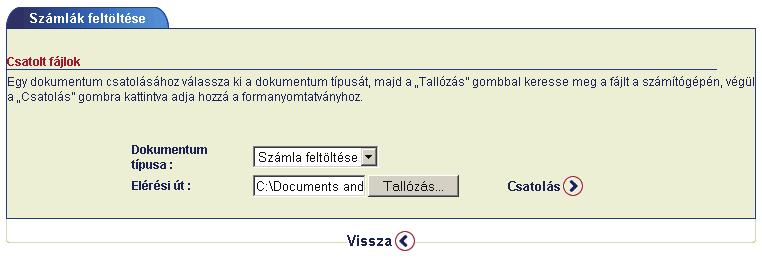 c) Sablonfájlból számlaadatok feltöltése Ha a számlaadatok betöltésével elkészült és lementette azt a számítógépére, nem maradt más hátra, mint ezt a fájlt az EOLIS