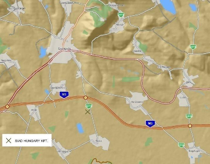 A telek területének közelében minden szükséges közm elérhet, úgymint ivóvíz, földgáz, szennyvíz. A gyár nagy villamos energia fogyasztónak minsül. 2.2.4.