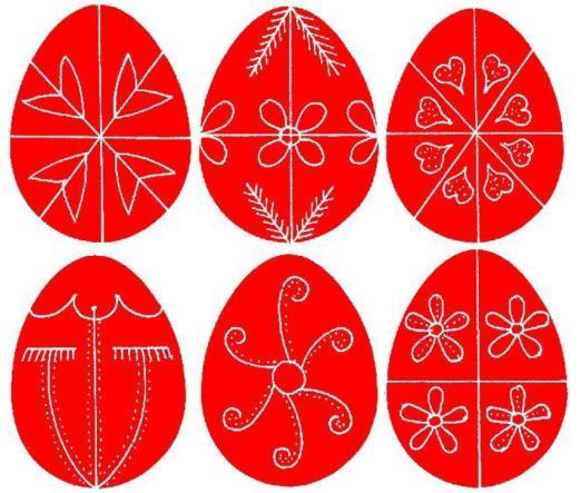 Gyűjtött természeti vagy mesterséges formák egyszerűsítésével, vagy a magyar díszítőművészet által megismert